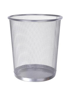 Buy Metal Wire Mesh Waste Basket Garbage Trash Can Box 29 CM in UAE