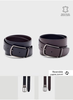 Buy Genuine Leather 35Mm Reversible And Resizable Formal Belt in Saudi Arabia