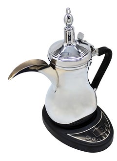 اشتري Electric Arabic Saudi Coffee & Tea Maker | Luxury & Professional Coffee Pot Set High-Quality Stainless-Steel Power 800W Capacity 1000ml Silver في السعودية