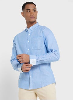 اشتري Thomas Scott Men Blue Slim Fit Pure Cotton Casual Sustainable Shirt في الامارات