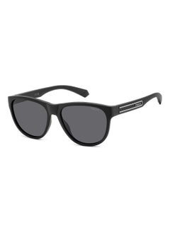 اشتري Unisex Polarized Rectangular Shape  Sunglasses PLD 2156/S GREY 46 - Lens Size: 45.6 Mm - Mtt Black في السعودية