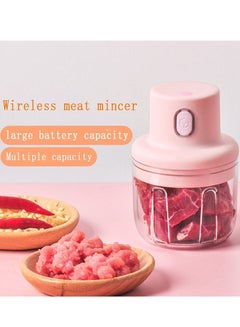 Buy Mini Garlic Chopper Chili Mincer,Electric Food Chopper, Wireless Mini Electric Garlic Food Blender in UAE