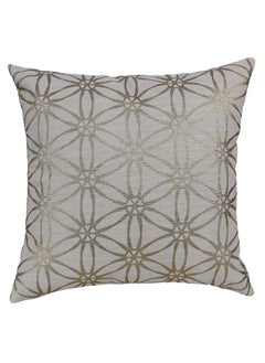 اشتري Ethnicity Printed Cushion Cover, Ivory & Gold – 40x40 cm في الامارات