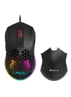 Buy GM316 RGB Gaming Mouse - Optical Sensor 7,200 DPI - Detachable Top Covers - Lightweight Only 67G (Black) in Egypt