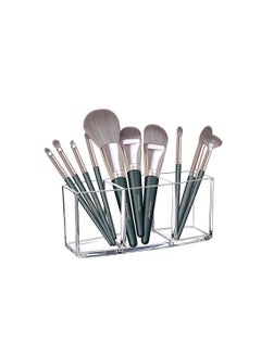 اشتري ORiTi 3 Slot Clear Acrylic Makeup Brush Holder Organizer,Eyeliners Display Holder Cosmetic Brushes Storage Solution for Vanity,Dresser and Countertop (3 Slots Brush Holder) في الامارات