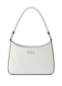 Buy GUESSS Curtin Top-Zip Shoulder Bag White in Saudi Arabia