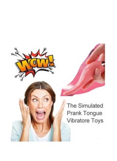 Buy 1-Piece Simulated Tongue,Tricky Toys Realistic Vibrators,Rechargeable Waterproof False Tongue Party Prank Toy in UAE