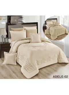 Buy Summer duvet cover set consisting of 8 pieces with a luxurious design using two sides size 260 * 240 cm in Saudi Arabia