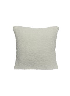 اشتري Square Christmas Polyester Cushion Teddy Fur White في الامارات