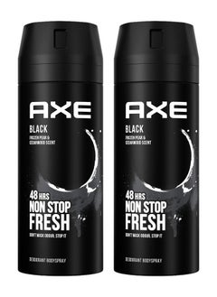 اشتري Axe Black Body Spray 150ml Pack of 2 في الامارات