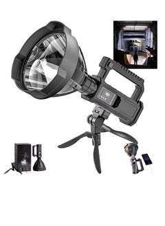 Buy Emergency Lights 90000 Lumen LED Super Bright Searchlight, Rechargeable Spotlight Flashlight , 4 Modes Waterproof Searchlight Spotlight, for Hiking, Camping, Emergency,with Tripod And USB (W5119) in Egypt