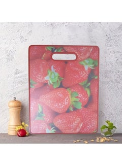 Buy Plastic cutting board with handle 37*30cm (red - different shapes) in Egypt