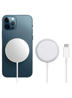 Buy Wireless Charger for iPhone 15/14/13/12 Series Fast Charging Magnetic Charger Compatible with Samsung Galaxy Series 15W Phone Charger Mag Safe Charging Pad in Saudi Arabia