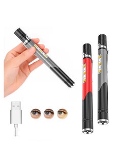 اشتري Rechargeable LED Pen Light 2-Pack with COB Light - 4 Modes, Super Bright 500 Lumens Pocket Flashlight, Waterproof, Ideal for Indoor, Outdoor, Work, Repair, Emergency, Nurses, and Doctors في السعودية