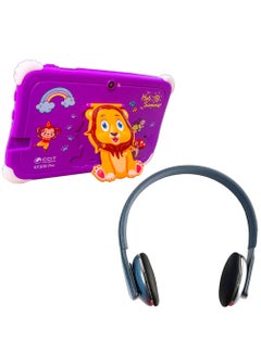 Buy CCIT 7 Inch IPS Display Android Kids Tablet With 4 GB RAM 128 GB ROM and Headphone Combo Purple in UAE