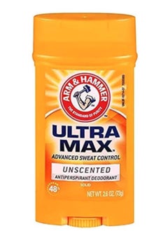 Buy Arm & Hammer Ultramax Unscented Deodorant, 2.6 oz, Unisex, 73g in Saudi Arabia