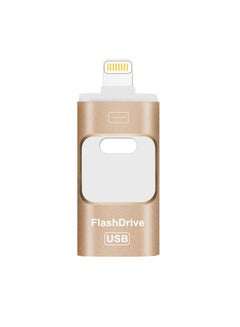 اشتري 16GB USB Flash Drive, Shock Proof Durable External USB Flash Drive, Safe And Stable USB Memory Stick, Convenient And Fast I-flash Drive for iphone, (16GB Gold Color) في السعودية