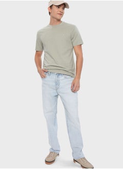 Buy Light Wash Relaxed Fit Jeans in UAE