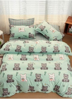 اشتري Single Size Bedding Set 4 Pieces without filler, Gummy Bear Design Green Color في الامارات