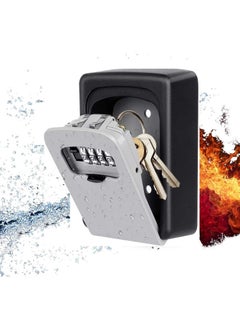 Buy Key Lock Box, Security Key Lock 4-Digit Combination Waterproof Portable Key Storage Lockbox Wall Mount Large Capacity for House Key, Special Car Key, ID Card in Saudi Arabia