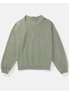 Buy AE Graphic Mock Neck Sweatshirt in Saudi Arabia