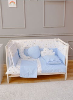 Buy 3 Side Guardrails for Baby Bed with Quilt, Pillows and Sheet in Saudi Arabia