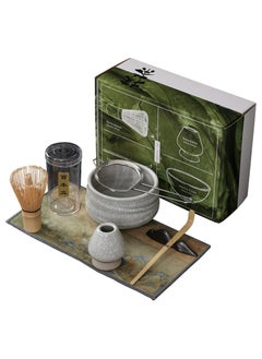 Buy Japanese Matcha Tea Set, 7-Piece Matcha Whisk Set with Bowl, Bamboo Whisk, Scoop, Whisk Holder, Stainless Steel Tea Sifter, and Tea Making Kit in UAE