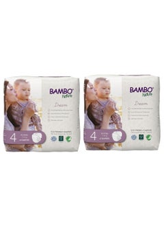 Buy Bambo Nature Eco Friendly Diaper Size 4, 7-14 Kg, 54counts (27 x 2) in UAE