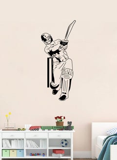 اشتري Cricket Batsman  Wall Decal - Wall Arts Home Décor - Wall Sticker, 45x110 cm by Spoil Your Wall في الامارات