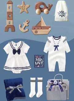 Buy Newborn Gift Set For Babies With Wooden Toys in UAE