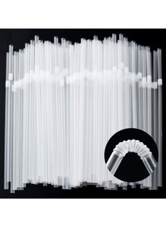 Buy 100 Pack Disposable Plastic Straws, Clear Flexible Drinking Straws 177 x 6 MM Plastic Bendy Straws in UAE