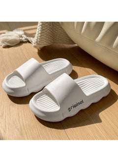 Buy Pillow Slippers for Women and Men Non Slip Quick Drying Shower Slides Bathroom Sandals Ultra Cushion Thick Sole in Saudi Arabia