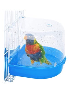 اشتري ECVV Bird Bath Box, Parakeet Shower Caged Bird Shower Bathing Tub Hanging Device with Water Inject Hole for Small Birds Canary Budgies Parrots في الامارات