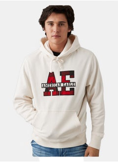 اشتري AE Plaid Applique Graphic Hoodie في مصر