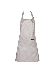 Buy Polyester Cooking Apron Adjustable Kitchen Apron Soft Waterproof Stainproof Chef Apron With Pocket For Women And Men oil Proof Apron Brown in UAE