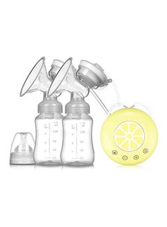 اشتري Double Electric Breast Pump - Powerful Breast Pumps USB Electric Breast Pump With Baby Milk Bottle BPA free (yellow) في الامارات