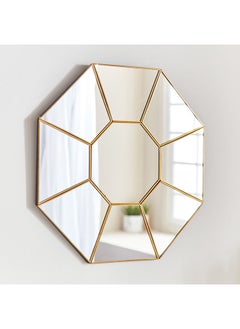 Buy Hailee Modern Metal Octagon Mirror 37.5 x 37.5 x 1 cm in UAE