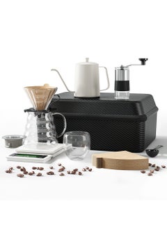 Buy Coffee Maker Set, V60 Drip Coffee Set, 8 pcs Coffee Tool with Portable Travel Bag, Suitable for Party, Home, Travel. in Saudi Arabia