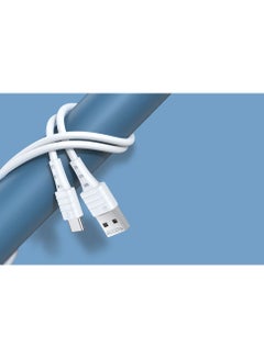 Buy Data Cable-Zero Sense Series 2.4A High Elastic Tpe Fast Charge Data Cable Rc-179A-White in Egypt