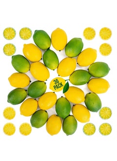 Buy Fake Lemons Limes and Slices Set, Decorative Faux Citrus Fruits - Artificial Decorations, for Home Kitchen Table Office, Weddings Table Centerpiece Party Lemon Tree Decor Theme, Pack of 36 in UAE