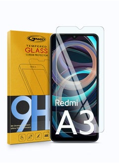 اشتري واقي شاشة من الزجاج المقوى بحواف منحنية من سلسلة بريميوم 9H 2.5D لهاتف Xiaomi Redmi A3 4G 2024 شفاف في السعودية