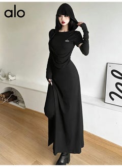 Alo Brown Ribbed Maxi Dress Set - Hooded Scarf + Cutout Top + Long Sleeve  Cuff, Stretchy Fabric, Fashionable Athleisure Outfit for Yoga & Daily  Styling price in Saudi Arabia | Noon Saudi Arabia | kanbkam