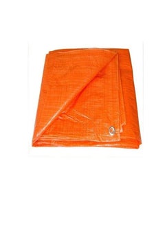 اشتري غطاء أرضي مقاوم للماء غطاء خيمة مأوى غطاء مطر مقاوم للغبار غطاء مشمع (12 × 12 ، برتقالي) في الامارات