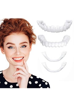 Buy Simulated Dentures for Upper and Lower Teeth, Silicone Non-Porous Braces, Denture Decoration, Natural and Comfortable, Protect Your Teeth and Restore a Confident Smile, for Men and Women in UAE