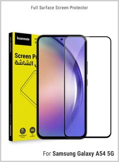 Buy Edge to Edge Full Surface Screen Protector For Samsung Galaxy A54 5G Black/Clear in Saudi Arabia