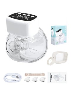 Buy Ultra Quiet Rechargeable Wearable Hands Free Breast Pump With 3 Modes And 12 Levels LCD Display, 17mm 19mm And 21mm, 24mm Inserts, Anti-Backflow in UAE