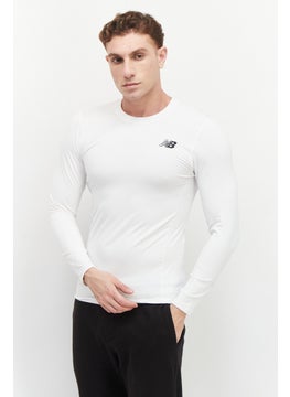 Buy Men Sportswear Fit Long Sleeves Training Sweatshirt, White in UAE