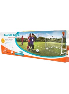 Buy Lightweight Portable Football Soccer Goal Post With Ball & Pump Football Goal Net For Kids Training 109x54x68cm in Saudi Arabia