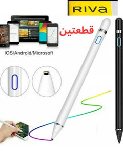 اشتري قلم ايباد  وجوال ستايلس ذكي عالي التقنية لجهاز ايباد / تاب / ميدباد أبيض في السعودية