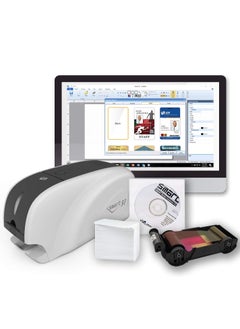 اشتري IDP SMART-31S ID Card Simplex Printer Kit with PC Only Software, 250 Print YMCKO Color Ribbon, and 100 PVC Plastic Cards في الامارات